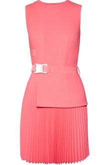 Christopher Kane Pleated Wool Mini Dress - Lyst