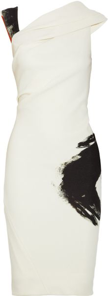 Donna Karan New York Artist Draped Stretchjersey Dress - Lyst