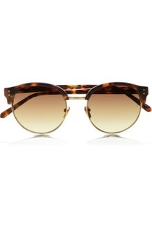 Linda Farrow Luxe Roundframe Acetate and Metal Sunglasses - Lyst