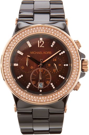 Michael Kors Rhinestone Bezel Chronograph - Lyst