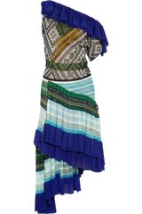 Missoni Rouge Ruffled Crochetknit Dress