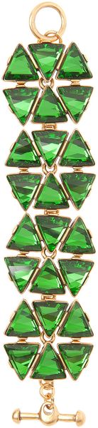 Oscar de la Renta Triangle Swarovski Bracelet - Lyst