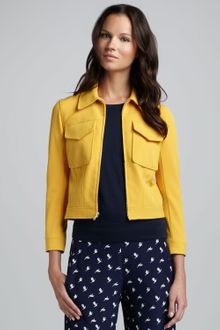 Theory Vika Leather Flappocket Jacket - Lyst