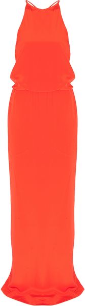 Tibi Silk Long Halter Dress - Lyst