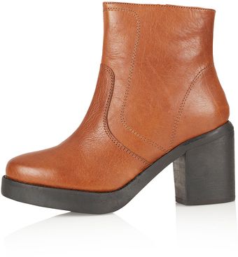 Topshop Astro 70s Chunky Ankle Boots - Lyst