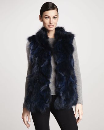 Jocelyn Roadie Sectioned Fox Fur Vest - Lyst