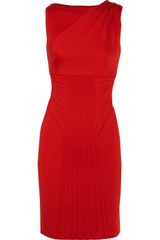 Catherine Malandrino Paneled Wovenjersey Dress