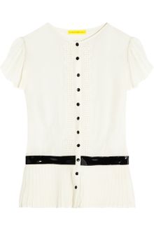Catherine Malandrino Pleated Silkgeorgette Top - Lyst