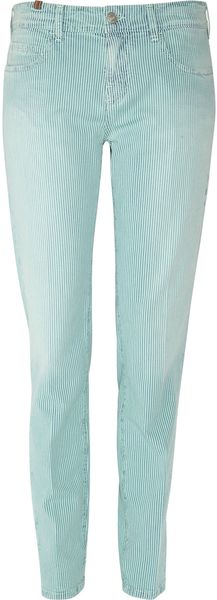 Notify Bamboo Striped Midrise Skinny Jeans - Lyst