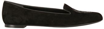 Alexander McQueen 10mm Suede Skull Loafers - Lyst