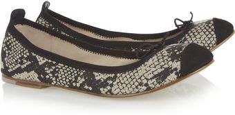 Bloch Snakeprint Canvas Ballet Flats - Lyst