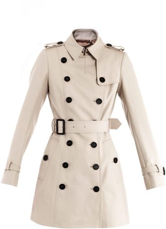 Burberry Prorsum Cotton Trench Coat - Lyst