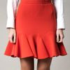 Carven Double Crepe Skirt in Pink (coral) - Lyst