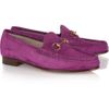 Gucci Horsebitdetailed Suede Loafers in Purple (fuchsia) - Lyst