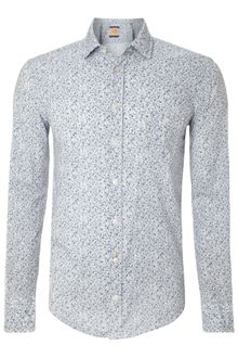 Hugo Boss Floral Print Long Sleeved Shirt - Lyst