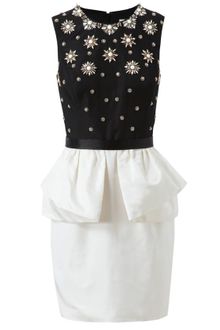 Jason Wu Embellished Silk Peplum Dress - Lyst