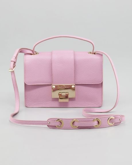 Jimmy Choo Rebel Leather Crossbody Bag Peony in Pink (peony) | Lyst