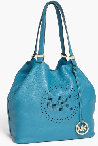 Michael by Michael Kors Perforated Mk Large Leather Tote - Lyst