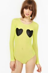 Nasty Gal Black Hearts Bodysuit