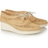 Robert Clergerie Vicole Raffia Platform Brogues in Brown (almond) - Lyst