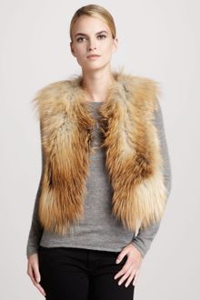 Tasha Tarno Golden Fox Fur Vest - Lyst