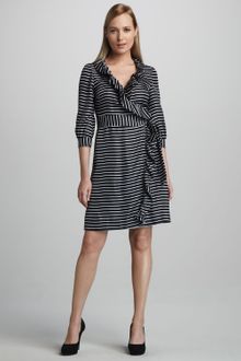 Kate Spade Daniella Striped Wrap Dress - Lyst