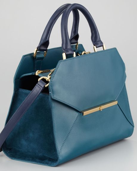 Tory Burch Satchel Penelope in Blue (winter teal) | Lyst