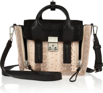 3.1 Phillip Lim Mini Pashli Leather and Elaphe Shoulder Bag - Lyst