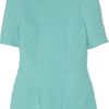 3.1 Phillip Lim Fringed Corded Chiffon Top in Blue (turquoise) - Lyst