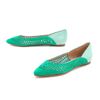 Belle By Sigerson Morrison Vada Laser Cut Ballet Flats in Green - Lyst