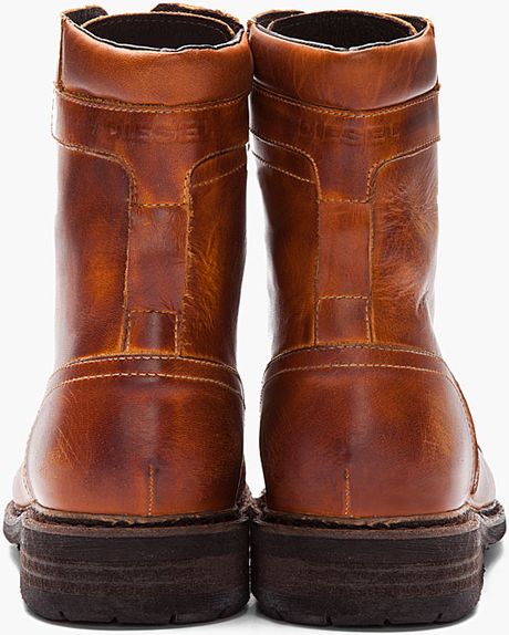 diesel boots brown
