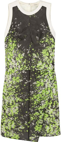 Pringle of Scotland Printed Silkblend Chiffon and Jersey Dress - Lyst