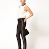 Asos Asos Waxed Skinny Jeans with Chain Side Embellishment in Black - Lyst