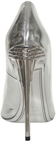 silver leather pumps uk