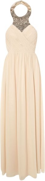Little Mistress Embellished Maxi Halter Neck Top - Lyst