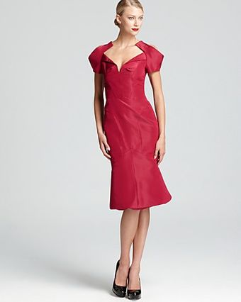 Zac Posen Structured Dress Flared Skirt - Lyst