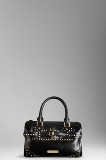 Burberry Medium Studded Bridle Leather Bowling Bag - Lyst