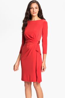 Eliza J Side Drape Jersey Sheath Dress Petite - Lyst