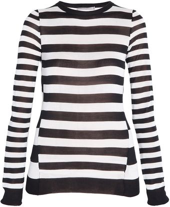 Jason Wu Silk Knit Stripe Sweater - Lyst