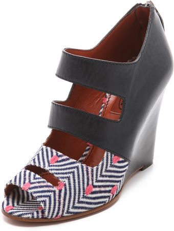 Missoni Peep Toe Wedges - Lyst