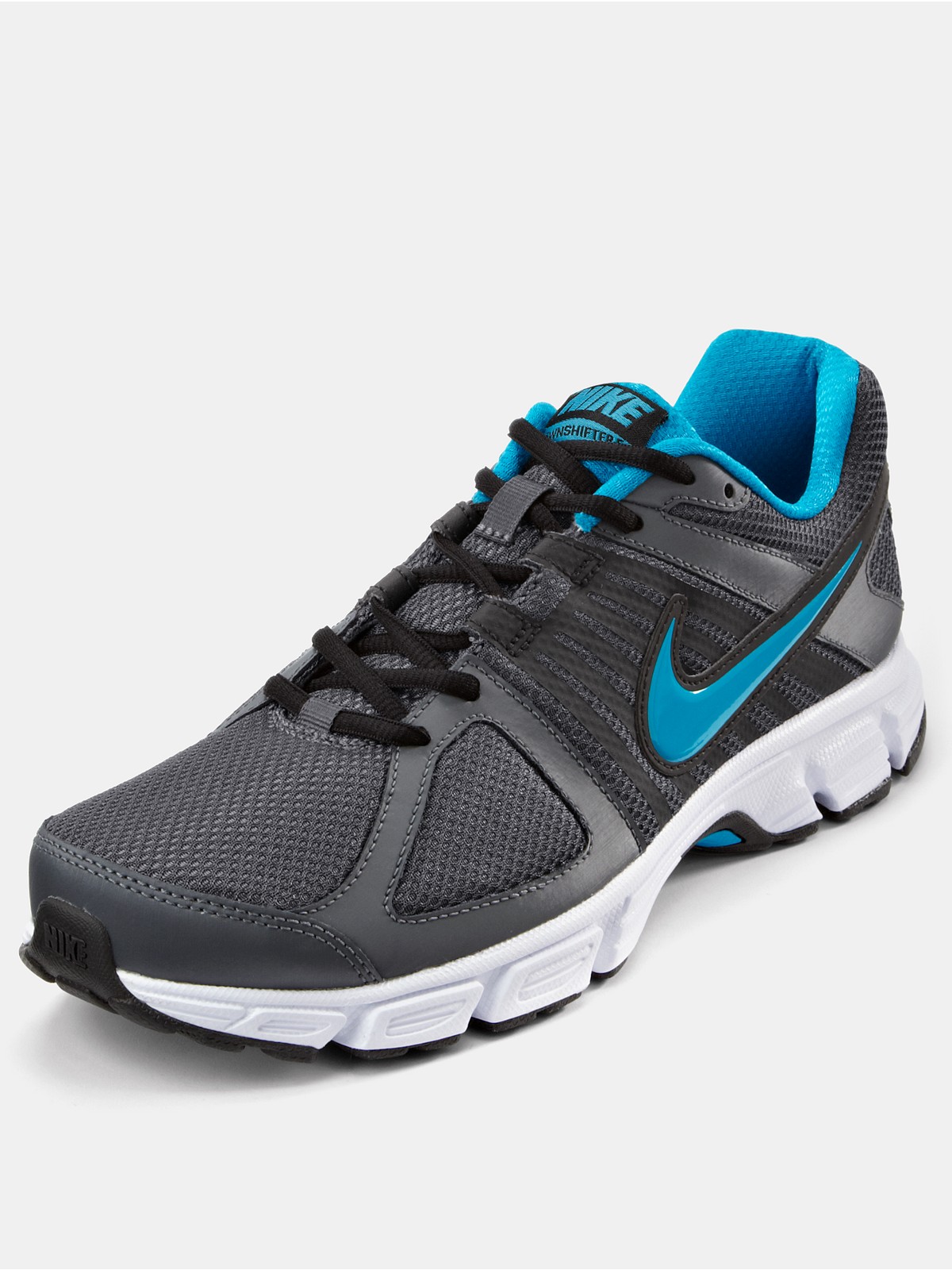 Nike Downshifter 5 Mens Trainers in Gray for Men (grey/black/blue) | Lyst