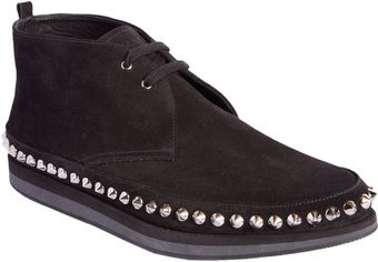 Prada Spike Studded Chukka Sneakers - Lyst