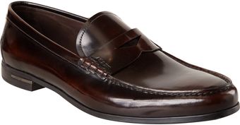 Prada Butted Seam Beefroll Penny Loafer - Lyst