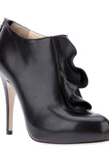 Valentino Ruffled Front Bootie