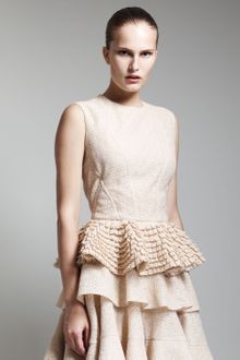 Alexander McQueen Sleeveless Lace Peplum Top - Lyst