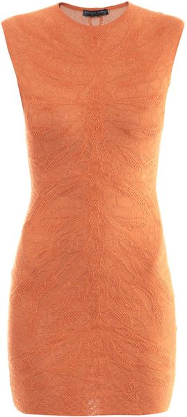 Alexander McQueen Dragonfly Jacquard Knitted Dress - Lyst