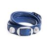 Balenciaga Studded Leather Bracelet in Blue (navy) - Lyst
