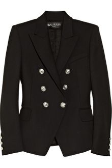 Balmain Double-breasted Wool-blend Blazer - Lyst
