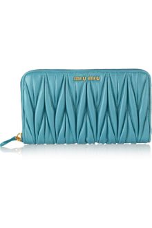 Miu Miu Matelassé Leather Continental Wallet - Lyst
