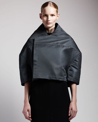 Rick Owens Boxy Highcollar Jacket - Lyst